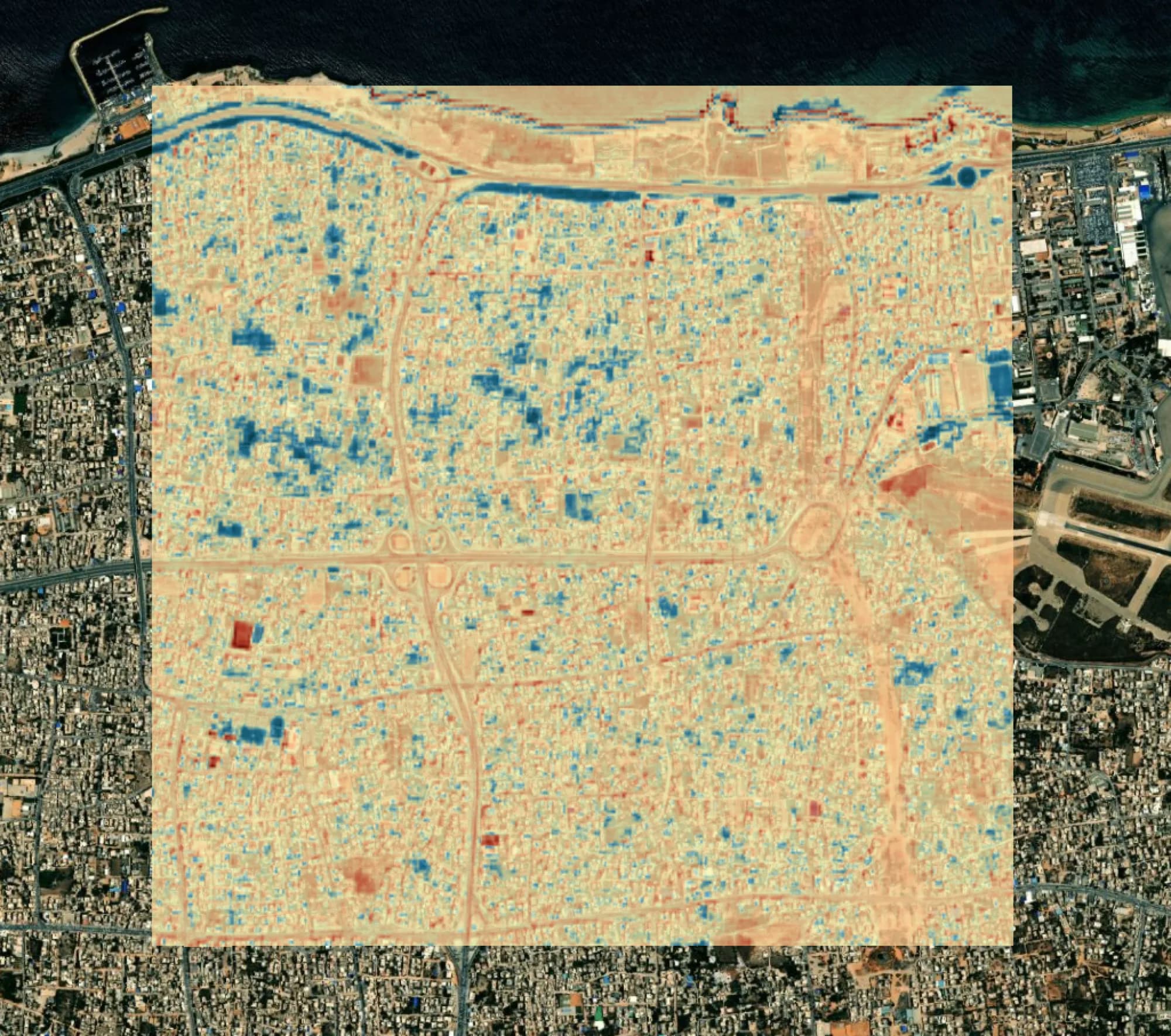Density analysis over the Tripoli digital twin